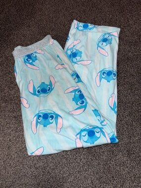 Disney Stitch Pajama Pants Blue Lounge Sleepwear Size Small